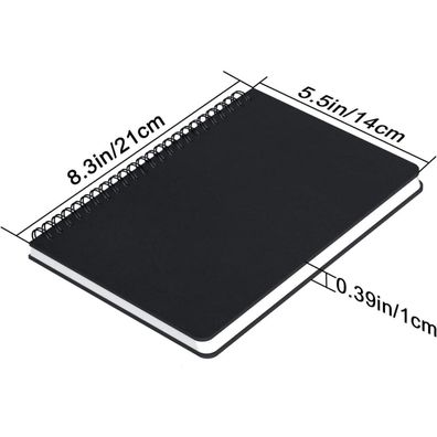 Yarotm Spiral Notizbuch A5 Blanko - 2 Stück, 14x21cm, 120 Seiten, 100GSM