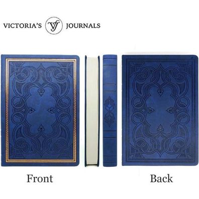 Victoria's Journals Vintage Tagebuch A5, Kunstleder Hardcover, liniert, 14,5 x