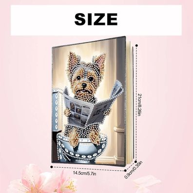 Jicfdao DIY Diamond Painting Notizbuch A5 Blanko - Crystal Art Skizzenbuch für
