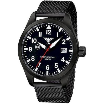 KHS - KHS. AIRBS. MB - Armbanduhr - Herren - Quarz - Airleader Black Steel