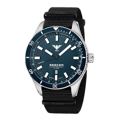 KHS - KHS. Seesblu. NB - Armbanduhr - Herren - Quarz - Seeker Steel Blau