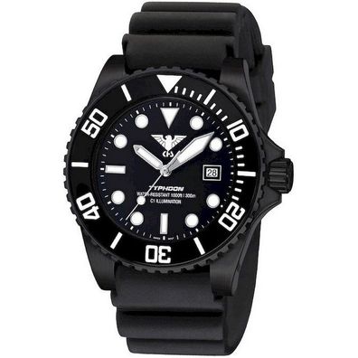 KHS - KHS. TYBS. DB - Armbanduhr - Herren - Quarz - Typhoon Black Steel
