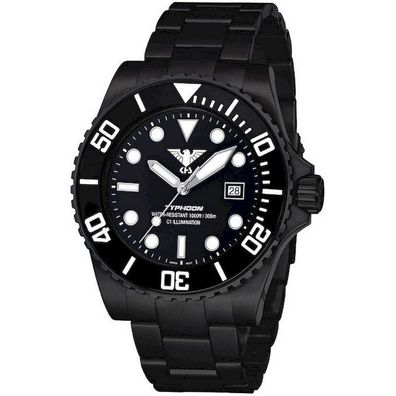 KHS - KHS. TYBS. SSTYB - Armbanduhr - Herren - Quarz - Typhoon Black Steel