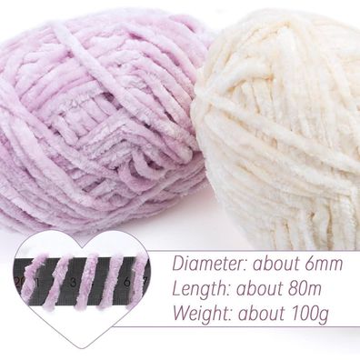Lereati Chenille Wolle 100g - Weiches Samt Garn für Häkeln & Stricken (Grasgrün)