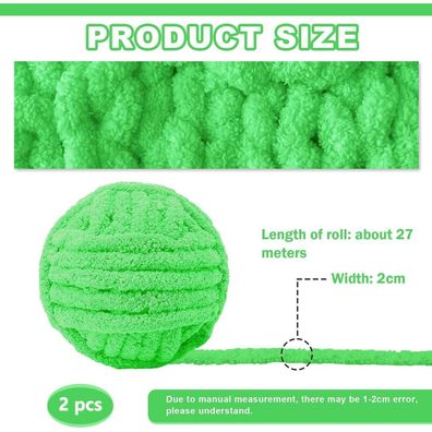 Hengrongshen Dicke Wolle Chunky Yarn 500g XXL Riesen Wolle für Decken, Schals
