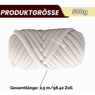 SUNOYA Chunky Yarn Armstricken Wolle (2x 500g) - Dickes Schlauchgarn für