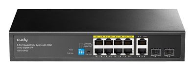 CUDY PoE+ Switch with 2 Uplink ports and 2 SFP slot 120W - - 1 - Switch - 1 Gbps