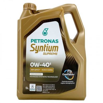 Petronas Syntium Supreme E 0W-40 5 Liter