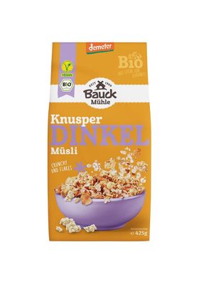 Bauck Mühle Dinkel Müsli Knusperzart Demeter 425g
