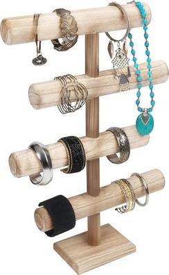BELLE VOUS Schmuckständer Holz 4 Ebenen 48 cm Kettenhalter Eiche
