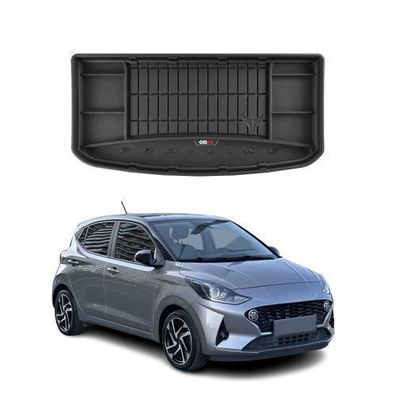 OMAC Gummi Kofferraumwanne für Hyundai i10 2019-2025 TPE Laderaumwanne Schwarz