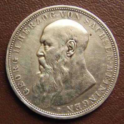 Sachsen-Meiningen. 3 Mark 1908 D