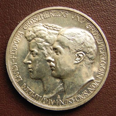 Sachsen-Weimar-Eisenach. 3 Mark 1910 A. Hochzeit