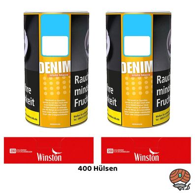 Denim Volumentabak/Stopftabak Dose 2x 85g + 400 Winston Hülsen