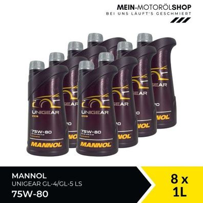 Mannol Unigear 75W-80 GL-4/GL-5 LS 8x1 Liter