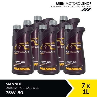 Mannol Unigear 75W-80 GL-4/GL-5 LS 7x1 Liter