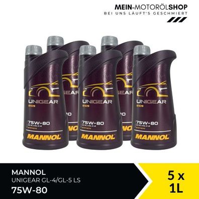 Mannol Unigear 75W-80 GL-4/GL-5 LS 5x1 Liter