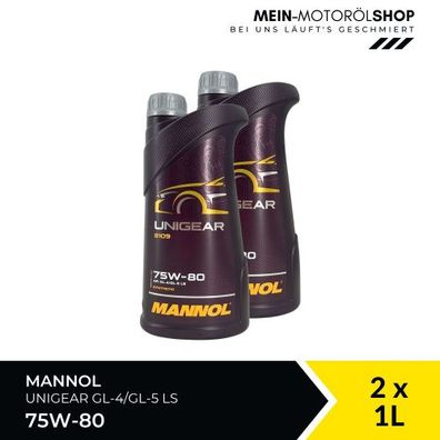 Mannol Unigear 75W-80 GL-4/GL-5 LS 2x1 Liter