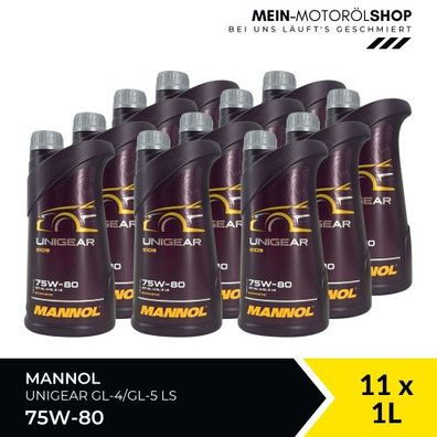 Mannol Unigear 75W-80 GL-4/GL-5 LS 11x1 Liter