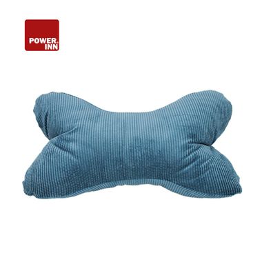 POWER INN® Leseknochen Cord | Blau | Nackenkissen | Reisekissen