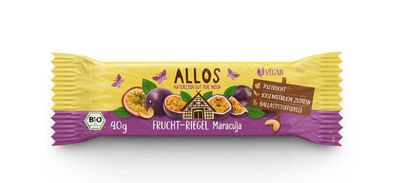 6x Allos Frucht-Riegel Maracuja 40g