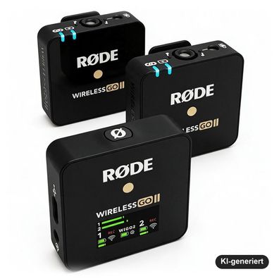 RØDE Wireless GO II Ultrakompaktes Kabelloses Zweikanal-Mikrofonsystem mit 2 Sen