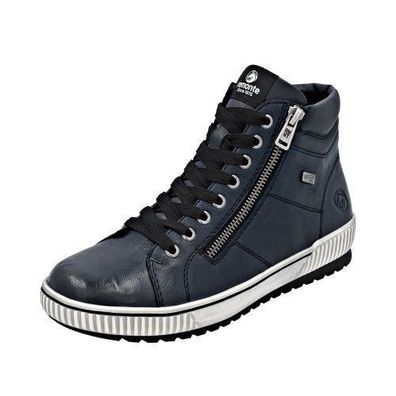 Remonte Schnürstiefel - Blau Glattleder