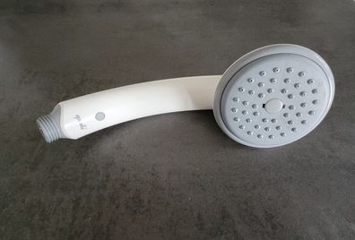 Vitality White Handbrause Duschkopf Duschbrause 1 Jet Rain Easy Clean 1/2"