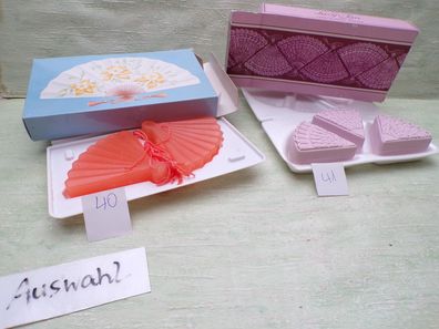 ALT Vintage Avon Eventail Dekorseifen Fächer Lacy Fan
