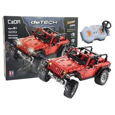CaDA Bausteine Auto Offroad Ferngesteuert Rot 1941 Elements