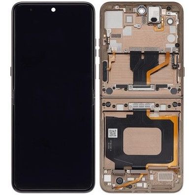 Original Service OLED Motorola Razr 70 Ultra XT2655-1 Hauptdisplay Rahmen Braun