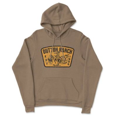 Yellowstone Hoodie Washed Dutton Ranch Patch PM-33-YSTN024M