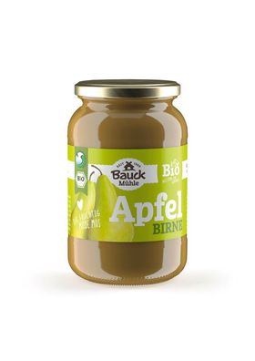 3x Bauck Mühle Apfel-Birnenmark ungesüßt Bio 360g