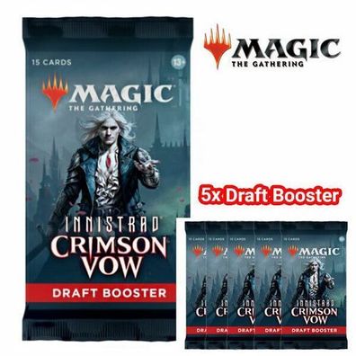 Magic the Gathering - Innistrad: Crimson Vow | 5x DRAFT Booster ENG MTG