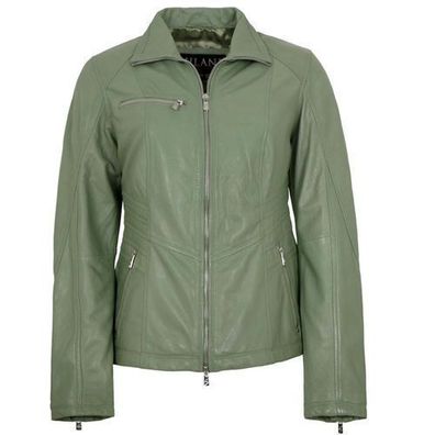 Jilani - Damen Lederjacke Lammnappa salbei