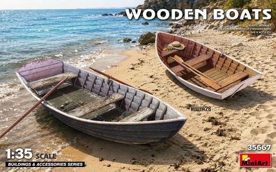 MiniArt Holzboote Wooden Boats Zubehör Bausatz 35667 in 1:35 6460356670
