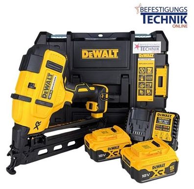DeWALT Akku Nagler Stiftnagler Stauchkopfnagler DCN660P2 18V 2x5,0 Ah 32-64mm 20° BR