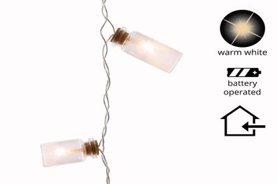 LED Lichterkette Einweckglas holographisch batteriebetrieben