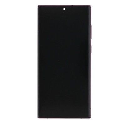 Samsung Galaxy S22 Ultra S908B Original Service Pack Display mit Rahmen Burgundy