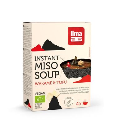 6x Lima Instant Miso Soup Tofu Wakame 40g