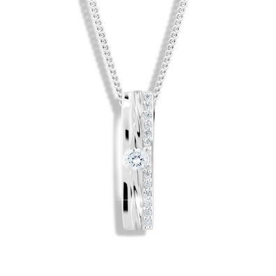 Glitter Necklace with Zircons M46022