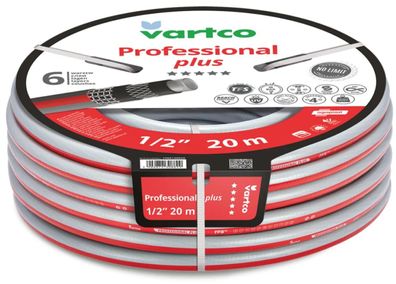 VARTCO Professional Plus Gartenschlauch 1/2" 50m - 6-lagig - 30 Bar - Anti Twist