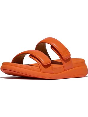 FitFlop Damen Sandalen F-Mode GO Adjustable Flatform Two-Bar Slides IW2