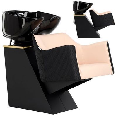 Brilia Friseurwaschbecken Barber mit Keramikbecken, Armatur & Handbrause