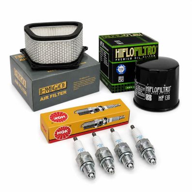 Wartungssatz Ölfilterset Zündkerze spark splug passt an Suzuki Gsx 1300 99-07 1