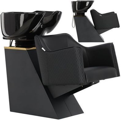 Brilia Friseurwaschbecken mit Keramikbecken, Armatur & Brause für Salon