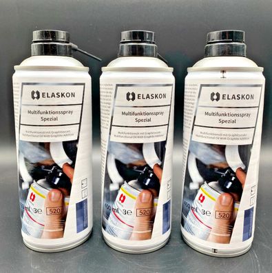 3x Elaskon Multifunktionsspray spezial 400ml Schmiermittel Multifunktionsöl