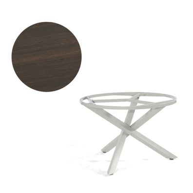 Sonnenpartner Gartentisch Base-Spectra rund Ø 100 cm Aluminium silber Tischsystem
