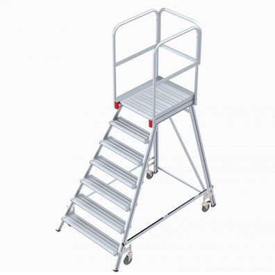 Euroline Premium 515 Mobile Podesttreppe einseitig 7 Stufen