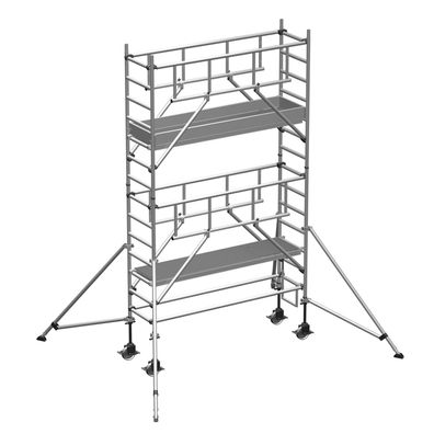 Zarges Fahrgeruest MultiTower S-PLUS 1T mit Auslegern 1,80m Plattformlaenge 5,30m AH